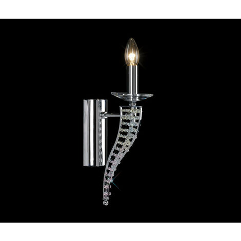 Inspired Clearance - Santo Wall Lamp E14 Polished Chrome/Crystal