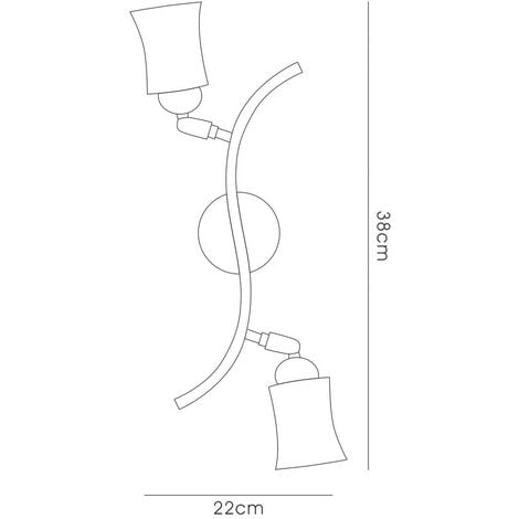Inspired Clearance - Toscano Wall Lamp 2 Light G9 White/French Gold