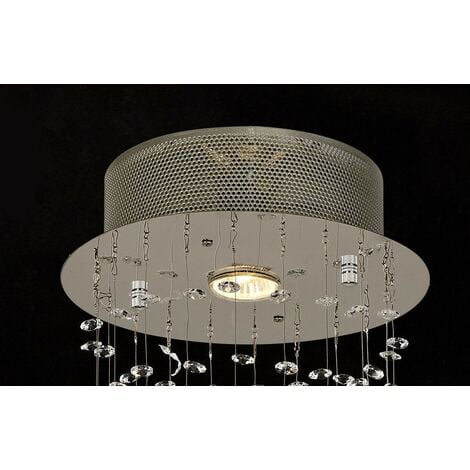 Inspired Diyas - Colorado - Ceiling Cluster Pendant Single-Spiral 1 Light Polished Chrome, Crystal