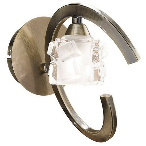 Inspired Mantra Fusion Ice Wall Lamp 1 Light G9 Antique Brass