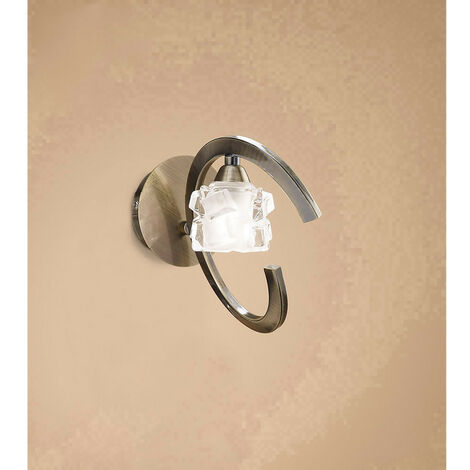 Inspired Mantra Fusion Ice Wall Lamp 1 Light G9 Antique Brass