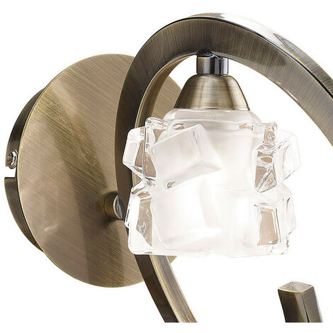 Inspired Mantra Fusion Ice Wall Lamp 1 Light G9 Antique Brass