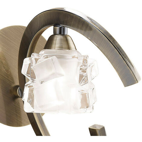 Inspired Mantra Fusion Ice Wall Lamp 1 Light G9 Antique Brass