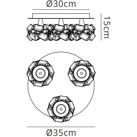 Inspired Mantra - Artic - Flush Ceiling 3 Light G9 Round Small, Polished Chrome