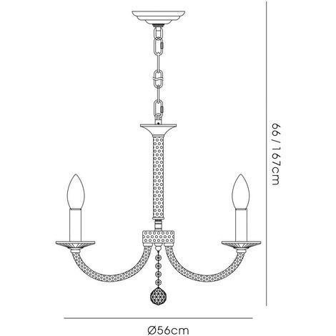 Inspired Diyas - Elena - Ceiling Pendant Chandelier 5 Light Black Chrome, Crystal
