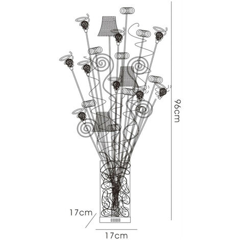 Inspired Clearance - (DH) Koil Table Lamp 4 Light G4 Aluminium/White/Crystal, NOT LED/CFL Compatible