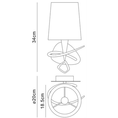 Inspired Clearance - Mara Wall Lamp Switched E14, French Gold Black Shade