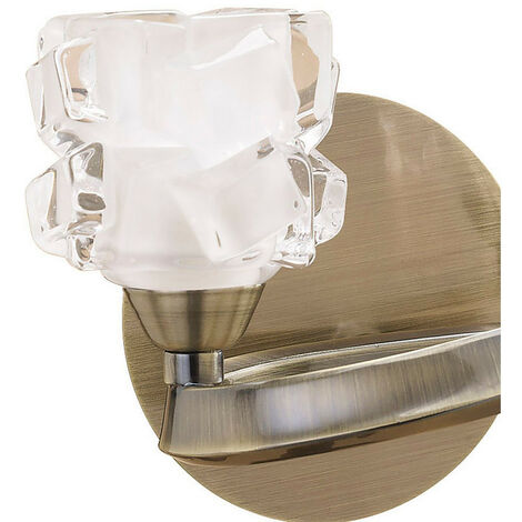 Inspired Mantra Fusion Ice Wall Lamp 2 Light G9 Antique Brass