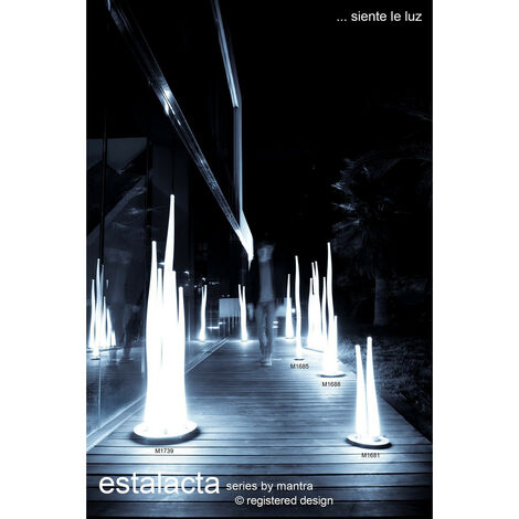Inspired Mantra Estalacta Floor Lamp 1 Light Small Indoor, Silver/Opal White