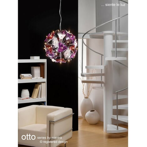 Inspired Mantra Otto Table Lamp 3 Light G4, Polished Chrome/Frosted Glass, NOT LED/CFL Compatible