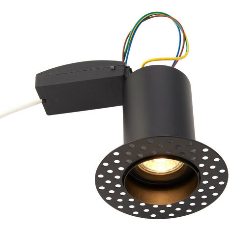 Saxby Ravel Trimless 50W Recessed Downlight Matt Black Paint