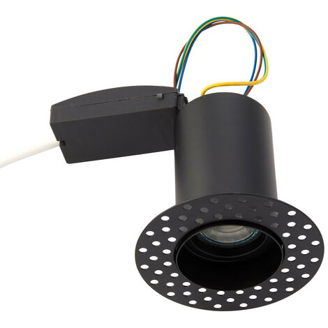 Saxby Ravel Trimless 50W Recessed Downlight Matt Black Paint