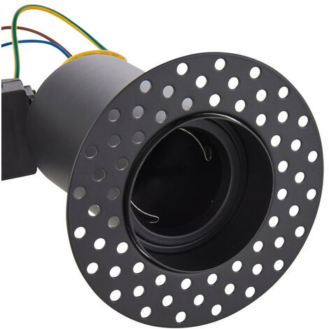 Saxby Ravel Trimless 50W Recessed Downlight Matt Black Paint