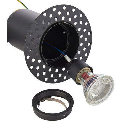 Saxby Ravel Trimless 50W Recessed Downlight Matt Black Paint