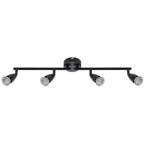 Saxby Amalfi Ceiling Spotlight Bar 4 Light Matt Black Paint