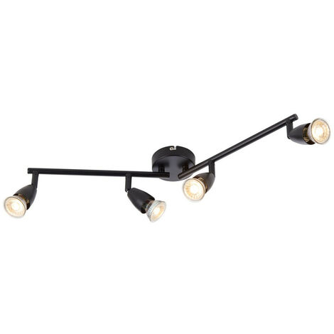 Saxby Amalfi Ceiling Spotlight Bar 4 Light Matt Black Paint