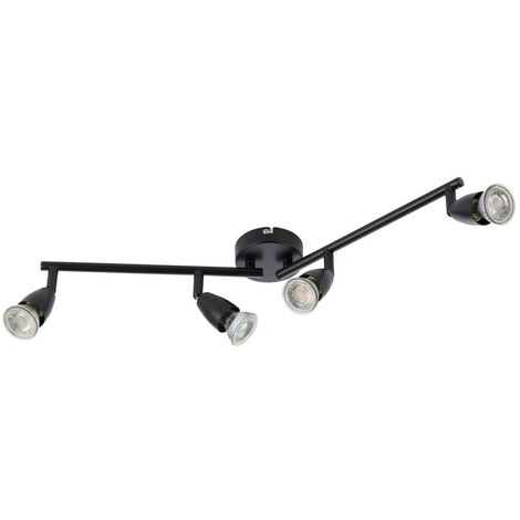 Saxby Amalfi Ceiling Spotlight Bar 4 Light Matt Black Paint