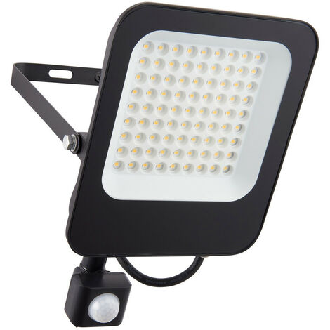 Saxby Guard PIR Override 50W IP65 50W Outdoor Flood Light Matt Black Paint