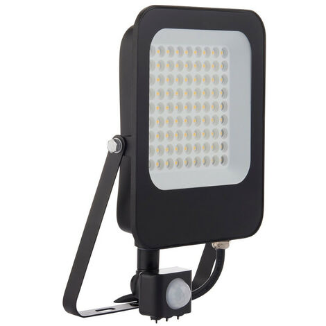 Saxby Guard PIR Override 50W IP65 50W Outdoor Flood Light Matt Black Paint