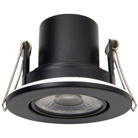 Saxby Shieldeco 500 CCT Tiltable Light 5W Recessed Downlight Matt Black Paint