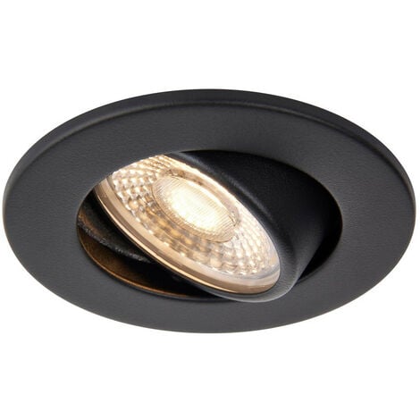 Saxby Shieldeco 500 CCT Tiltable Light 5W Recessed Downlight Matt Black Paint