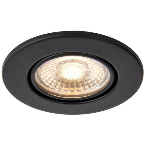 Saxby Shieldeco 500 CCT Tiltable Light 5W Recessed Downlight Matt Black Paint