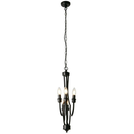 Searchlight Maypole Deckenleuchte 5-armig – Schwarz Matt, E14 Fassung, Ca. 50x46x46 Cm