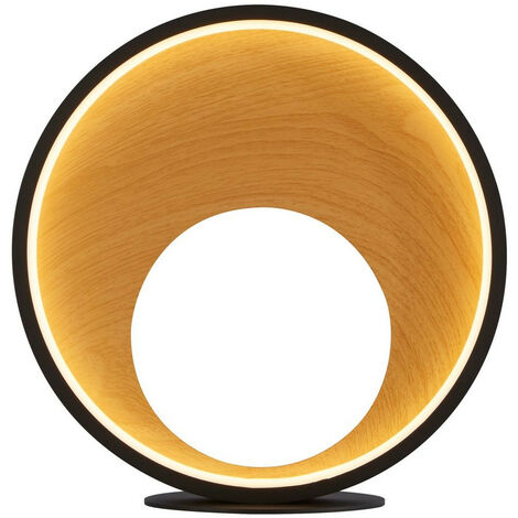 Searchlight Curio Table Lamp Black, Wood