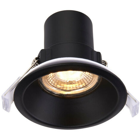 Saxby Shieldeco CCT Recessed Downlight Matt Black Paint IP65