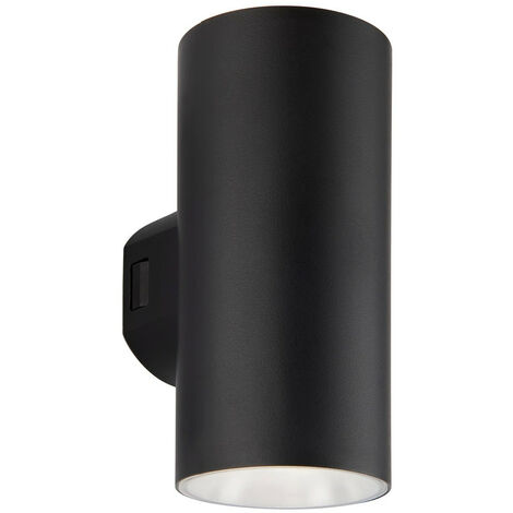 Saxby Cairo CCT 2 Light IP65 18W Outdoor Up Down Wall Lamp Black
