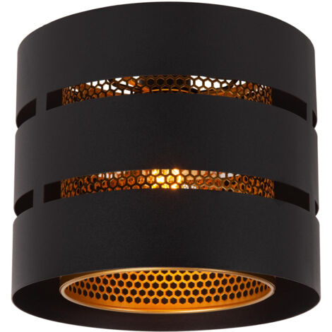 Lucide ROSAS - Flush ceiling light - Ø 26 cm - 1xE27 - Black