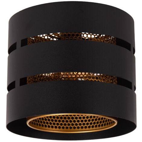 Lucide ROSAS - Flush ceiling light - Ø 26 cm - 1xE27 - Black