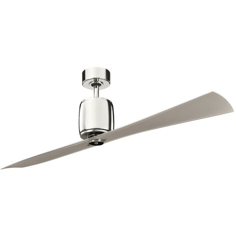 Elstead Ferron 152cm 2 Blade Ceiling Fan Polished Nickel, Remote Control