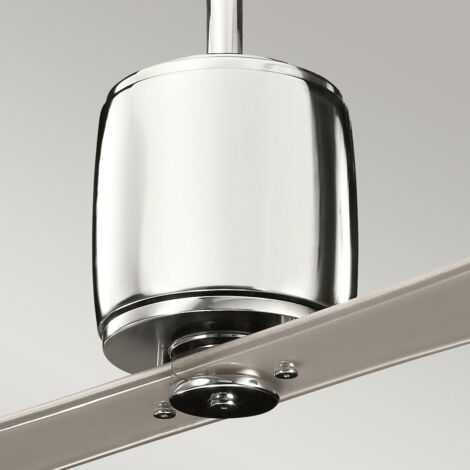 Elstead Ferron 152cm 2 Blade Ceiling Fan Polished Nickel, Remote Control