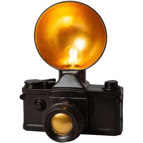 Lucide EXTRAVAGANZA CAMERA - Table lamp - 1xE14 - Black
