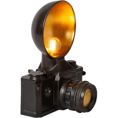 Lucide EXTRAVAGANZA CAMERA - Table lamp - 1xE14 - Black