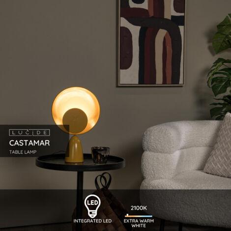 Lucide Castamar Table lamp Ø25.5cm LED 2100K - Ocher Yellow