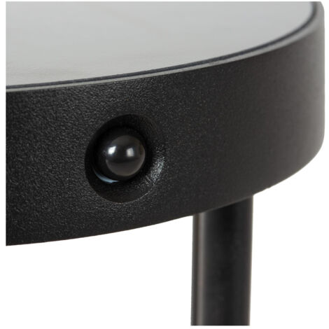 Lucide Jackson Bollard light- Solar Ø16cm LED Dim to warm 2850K/3150K IP65 - Day/Night Sensor - Black