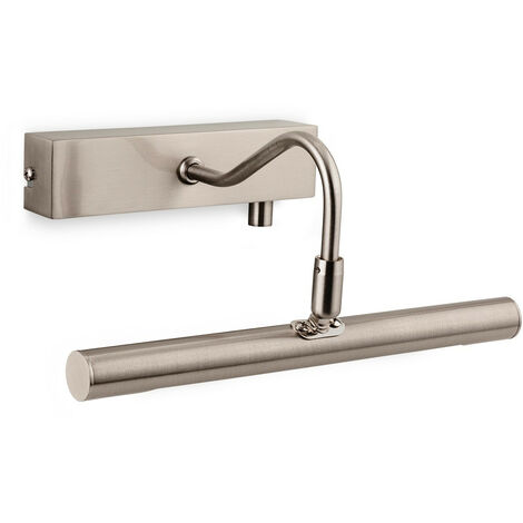 Firstlight - LED 1 Light Picture Wall Light c, w Dimmer Switch Brushed Steel