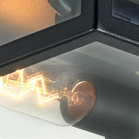Elstead Lofoten Outdoor Flush Ceiling Light, Flat, Black, IP44, E27