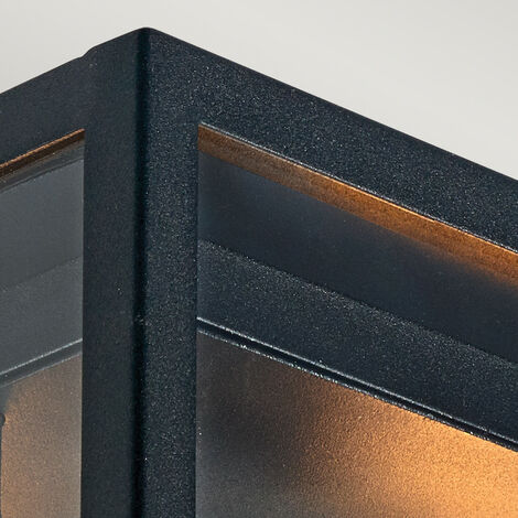Elstead Lofoten Outdoor Flush Ceiling Light, Flat, Black, IP44, E27