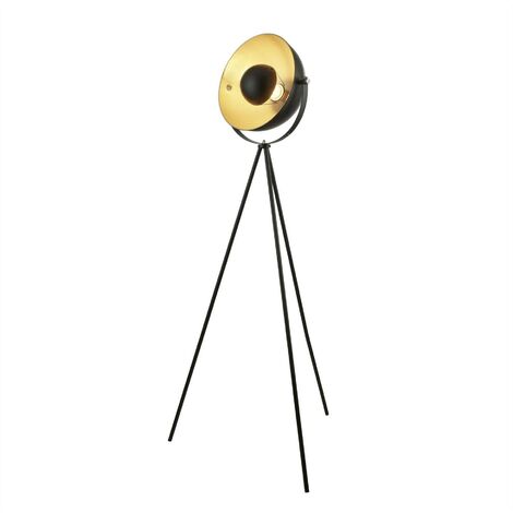 Searchlight Blink - 1 Light Floor Lamp Matt Black, Gold, E27