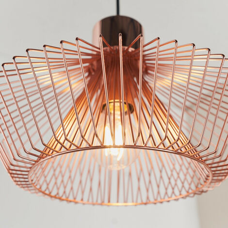 Endon Kimberley - 1 Light Pendant Copper Plate, E27