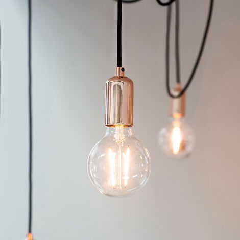 Endon Studio - 6 Light Cluster Pendant Copper Plate, E27