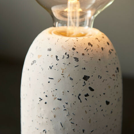 Endon Terrazzo - 1 Light Table Light White Terrazzo (Base only), E27