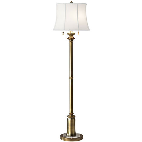 Elstead Stateroom - 2 Light Floor Lamp Brass, E27
