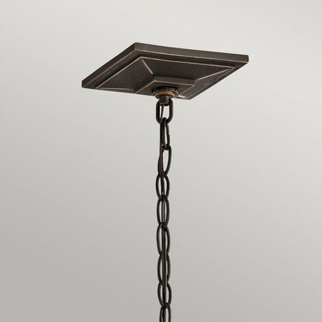 Elstead South Hope - 1 Light Small Outdoor Ceiling Chain Lantern Bronze IP44, E14
