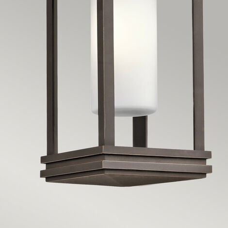 Elstead South Hope - 1 Light Small Outdoor Ceiling Chain Lantern Bronze IP44, E14