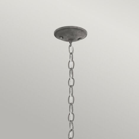 Elstead Bridge Point - 1 Light Small Outdoor Ceiling Chain Lantern Zinc IP44, E27