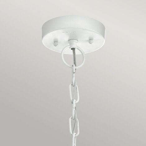 Elstead Beacon Square Outdoor 1 Light Chain Lantern, White, IP44, E27